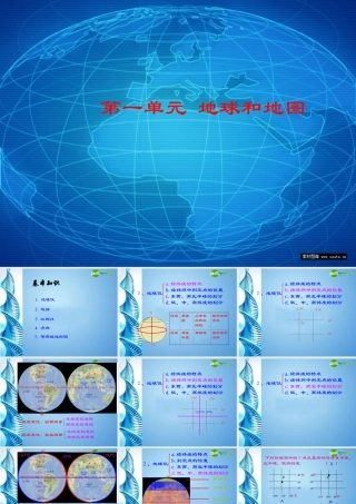 七年级地理上册 第一章 地球和地图复习课件 中图版 课件