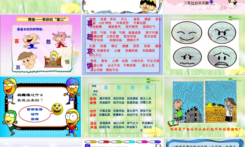 七年级政治下册 多彩的情绪课件 苏教版 课件