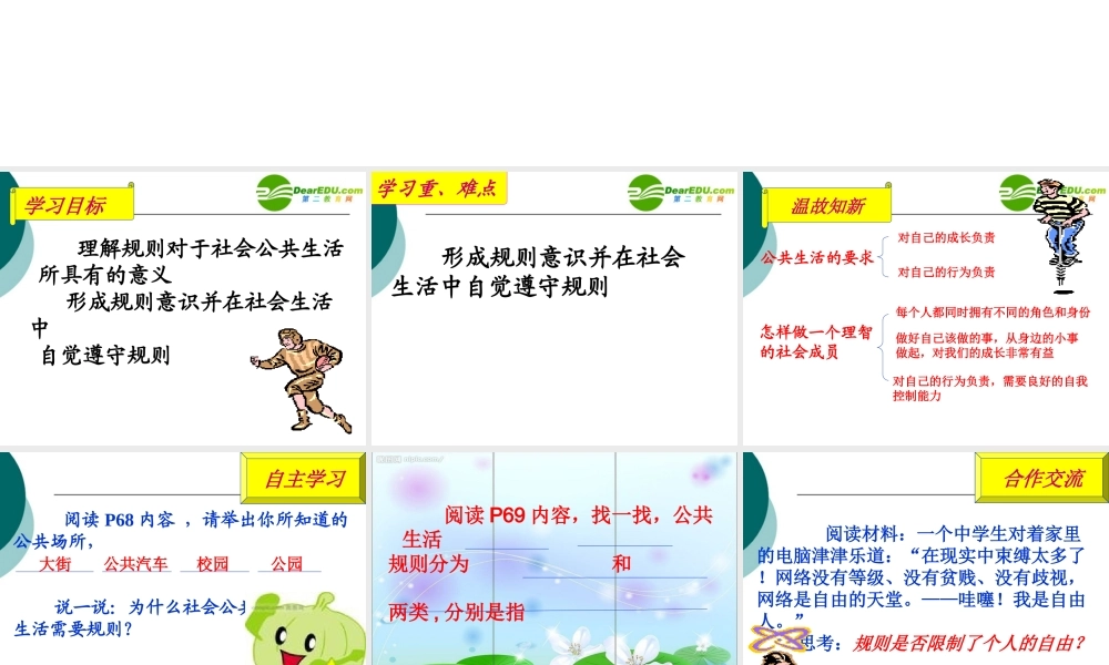 七年级政治第七课第2节学会遵守规则课件北师大版 课件
