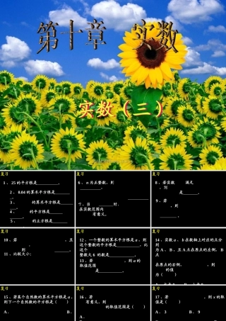 10.3  实数(3) 广东省七年级数学下学期(第十章 实数)全套课件
