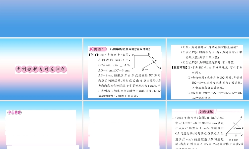 (课标版通用)中考数学总复习 第三轮 大专题突破 挑战满分 大专题(六)习题课件