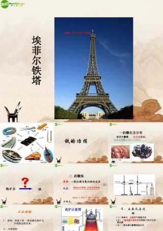 九年级化学下册(铁的冶炼)课件 人教新课标版 课件