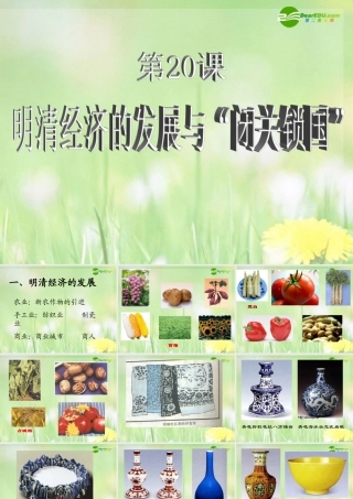 七年级历史下册 明清经济的发展与闭关锁国课件 人教新课标版 课件