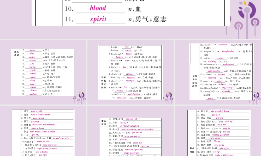 中考英语复习 第一篇 教材过关 八下 第11课时 Units 1 2课件