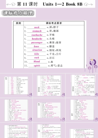 中考英语复习 第一篇 教材过关 八下 第11课时 Units 1 2课件