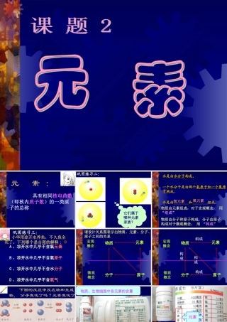 九年级化学元素课件四 新课标 人教版 课件