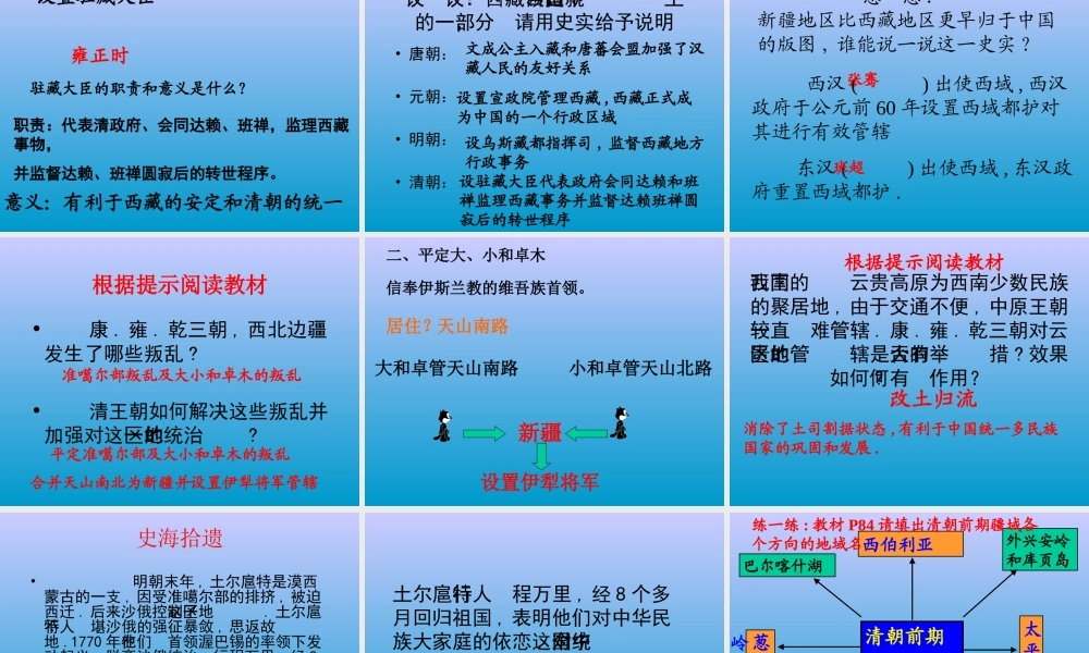 七年级历史下册 3.14(广阔疆域上的统一国家)课件 华东师大版 课件