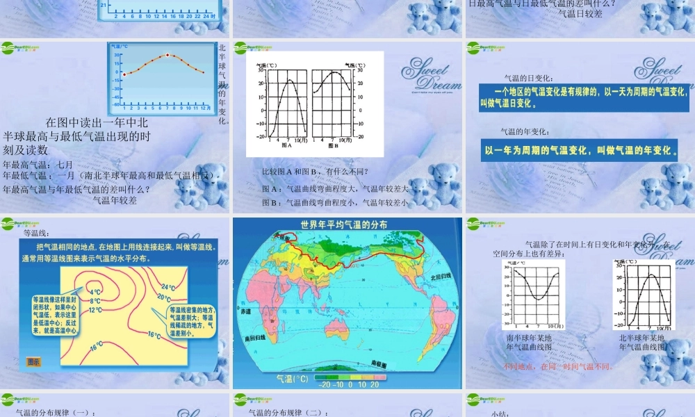 七年级地理上册 4.3气温和降水课件 粤教版 课件