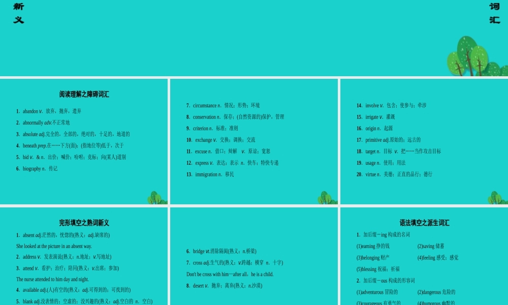 (通用版)高三英语二轮复习 第2部分 高考倒计时 距离高考还有15天课件