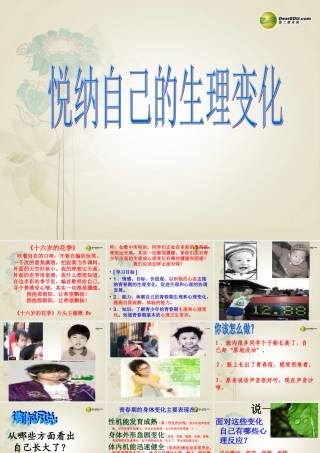 七年级政治下册 第五单元 第11课 悦纳自己的生理变化课件 鲁教版 课件