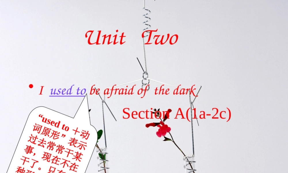 Unit2,Grade9SectionA 1a-2c 九年级英语I used to be afraid of the dark课件人教版