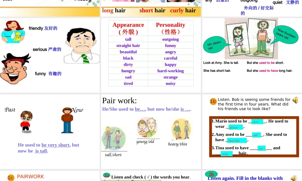 Unit2,Grade9SectionA 1a-2c 九年级英语I used to be afraid of the dark课件人教版