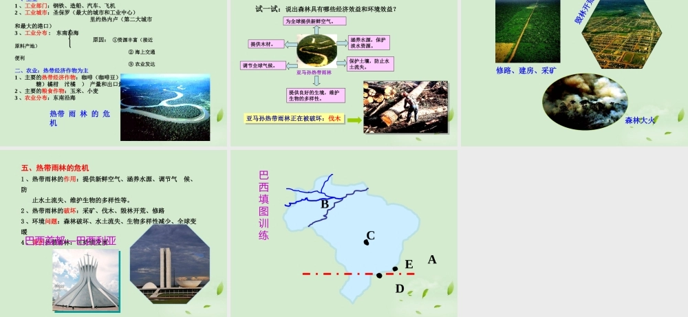 七年级地理下册 第九章第二节(巴西)的课件 人教新课标版 课件