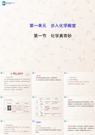九年级化学上册 11 化学真奇妙课件 (新版)鲁教版 课件