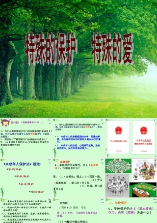 七年级政治上册 8.1(特殊的保护 特殊的爱)课件 人教新课标版 课件