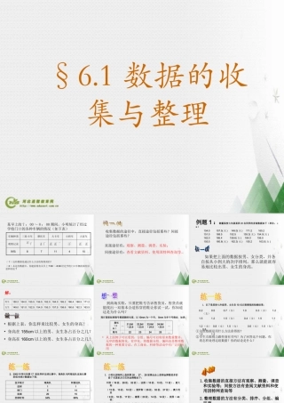 6.1数据的收集与整理 浙江省初一数学(上)全部课件整理 浙教版