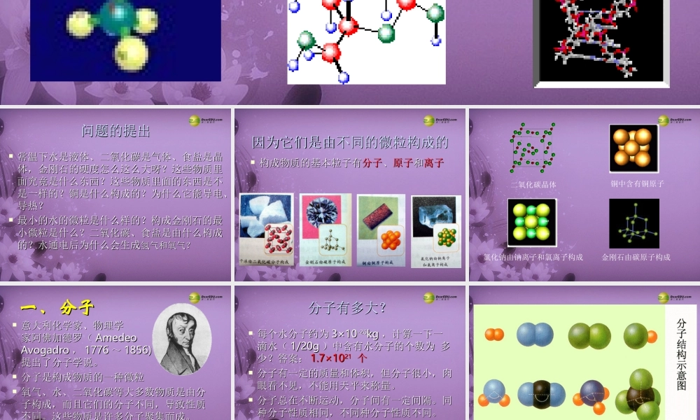 九年级化学全册 3-2 构成物质的基本微粒(第一课时)课件 (新版)沪教版 课件