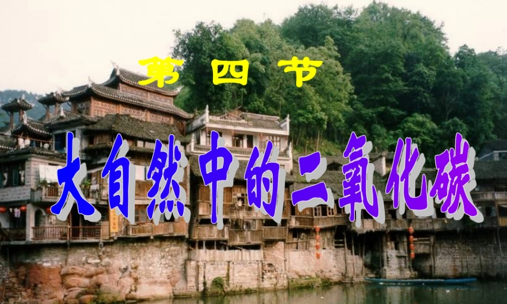 九年级化学(大自然中的二氧化碳)课件  课件