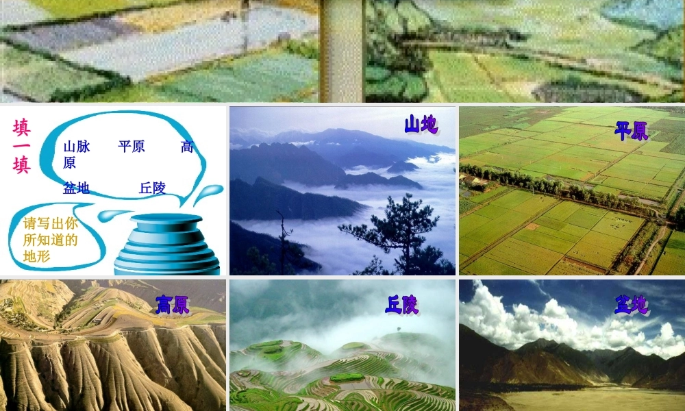 七历史与社会上册 第二单元第二课第一框 地形多样课件 人教版 课件