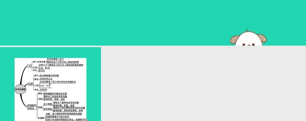 (福建专版)八年级物理下册 第11章 功和机械能本章整合课件 (新版)新人教版 课件