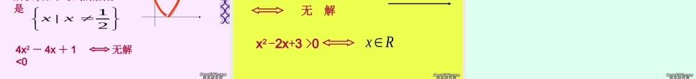 一元二次不等式解法 新课标 人教版 课件