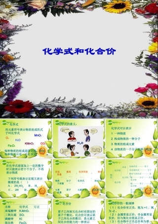 九年级化学上册44化学式与化合价课件8人教新课标版 九年级化学上册44化学式与化合价课件(三套5-8)人教新课标版