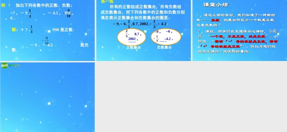 七年级数学上册 2.1(比0小的数)课件 苏科版 课件