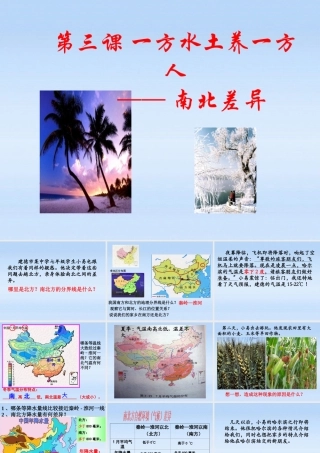 七年级历史上册 第三课一方水土养一方人-南北差异课件 人教新课标版 课件
