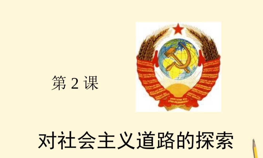 九年级历史下册 12(对社会主义道路的探索)课件 鲁教版 课件