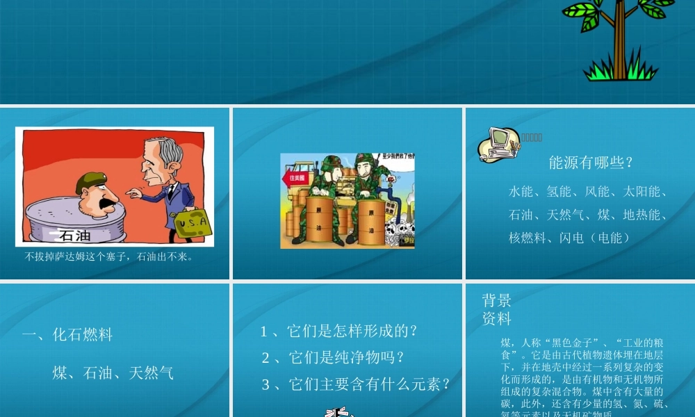 九年级化学上册 化石燃料的利用课件1 沪教版 课件