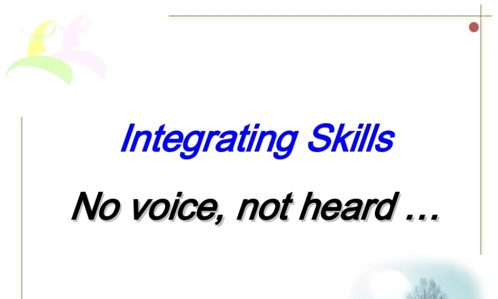 unit14 (integrating skills) 湖北省高二英语下学期Unit14 Freedom fighters全单元课件 人教版 湖北省高二英语下学期Unit14 Freedom fighters全单元课件 人教版