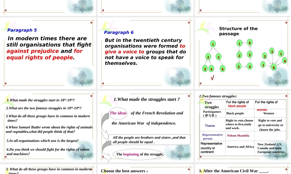 unit14 (integrating skills) 湖北省高二英语下学期Unit14 Freedom fighters全单元课件 人教版 湖北省高二英语下学期Unit14 Freedom fighters全单元课件 人教版
