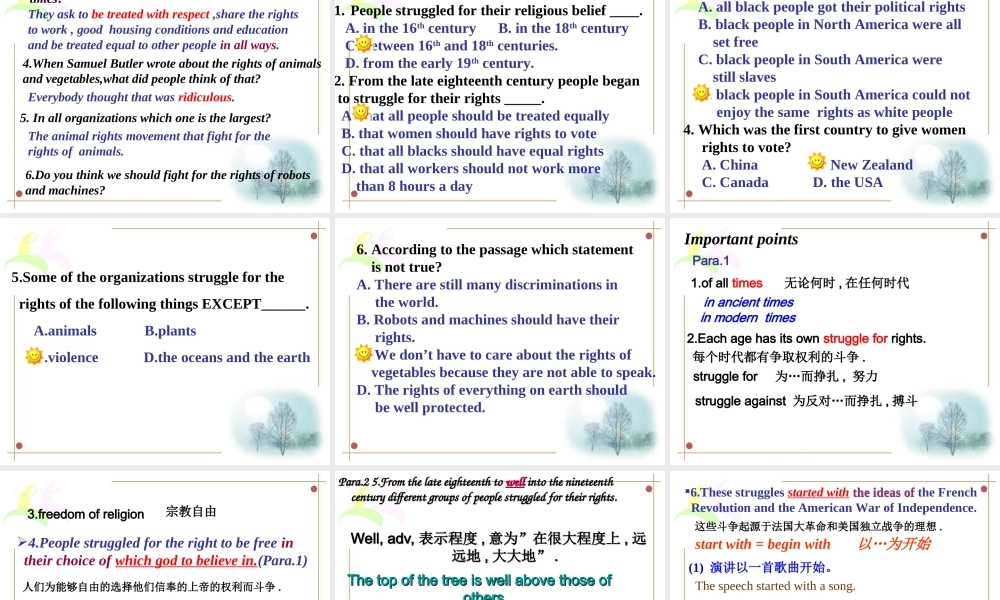 unit14 (integrating skills) 湖北省高二英语下学期Unit14 Freedom fighters全单元课件 人教版 湖北省高二英语下学期Unit14 Freedom fighters全单元课件 人教版