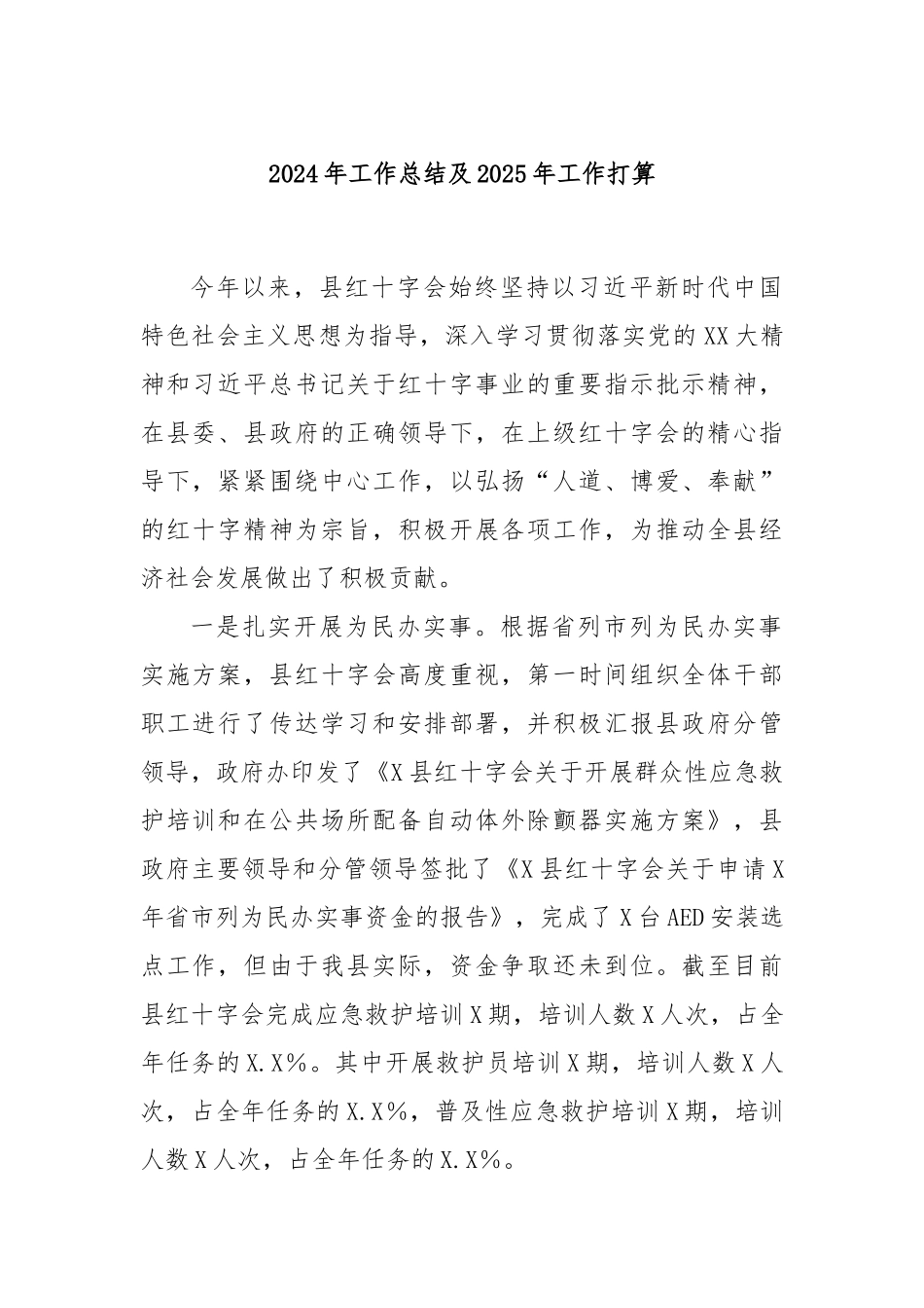 2024年工作总结及2025年工作打算_第1页