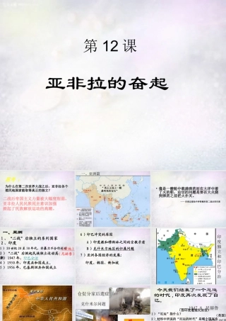 九年级历史下册 612 亚非拉的奋起课件 新人教版 课件