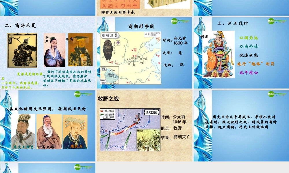 七年级历史上册 第5课 夏商的兴亡课件 冀教版 课件