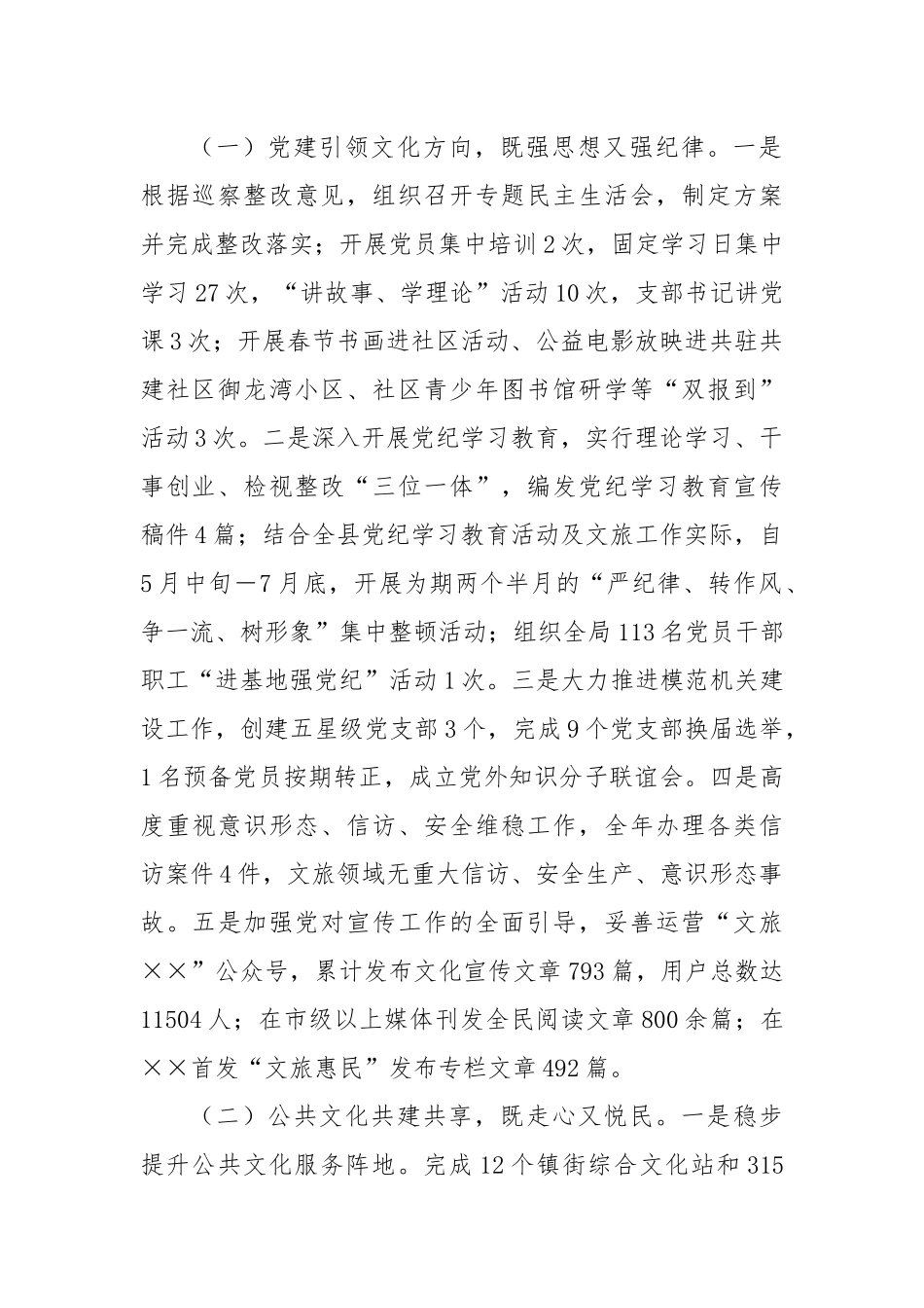 县文旅局2024年工作总结及2025年重点工作安排_第2页