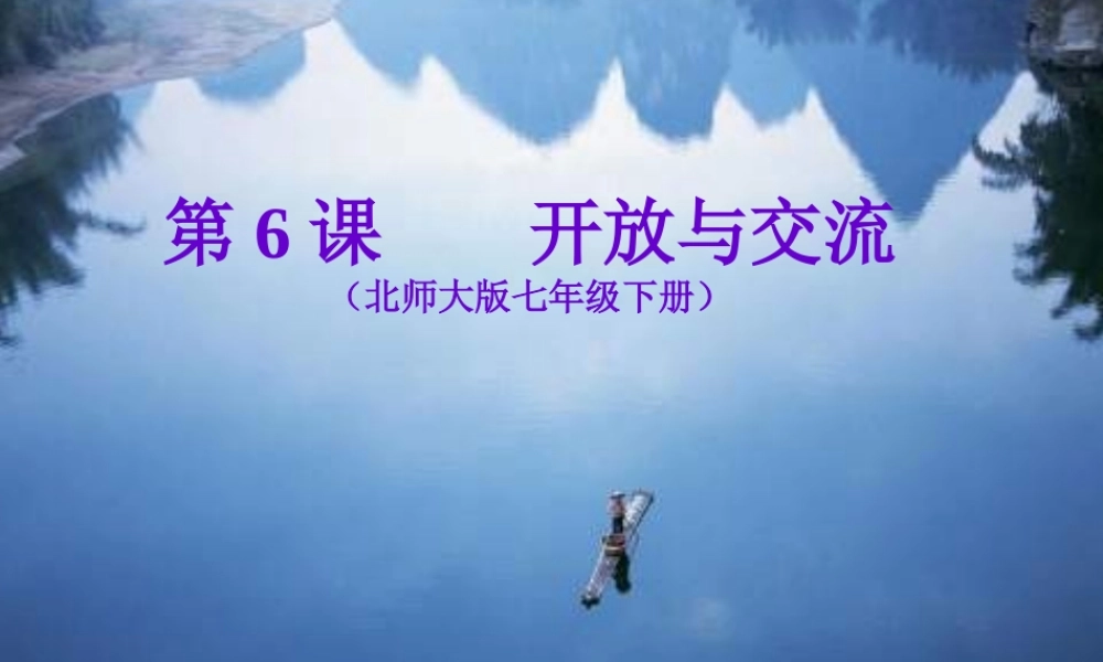 七年级历史 开放与交流课件 北师大版 课件