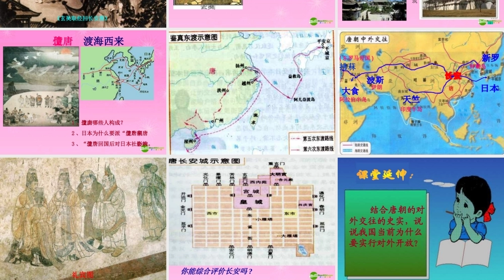 七年级历史 开放与交流课件 北师大版 课件