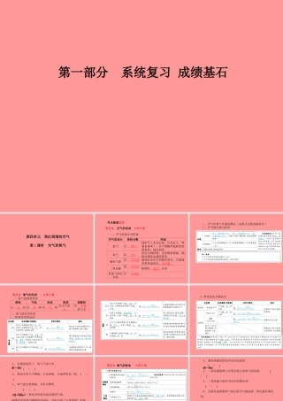 (滨州专版)中考化学总复习 第一部分 系统复习 成绩基石 第四单元 我们周围的空气 第1课时 空气和氧气课件 鲁教版 课件