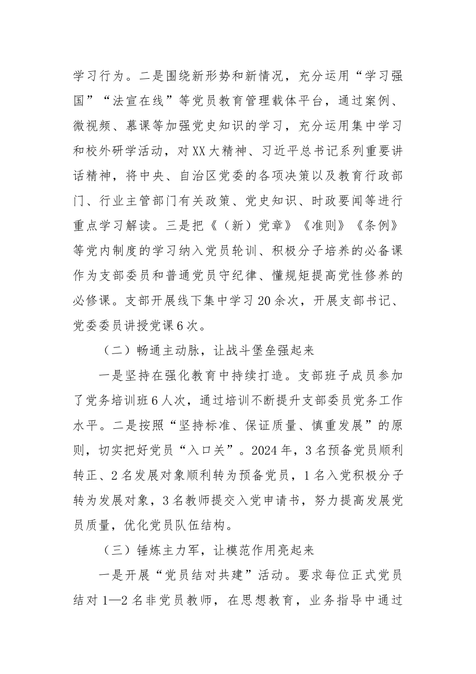 党支部2024年党建工作总结_第2页