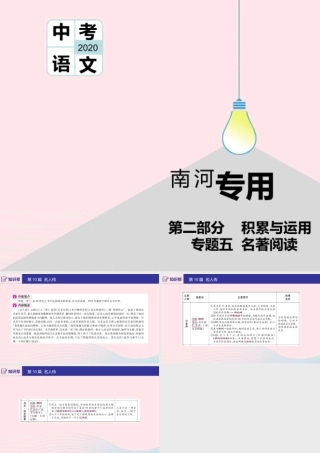 (河南专用)版中考语文 第二部分 积累与运用(常考名著通关)第10篇 名人传课件