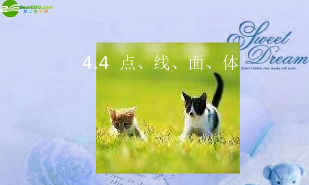 七年级数学上册 4.4点 线 面 体课件 北京课改版 课件