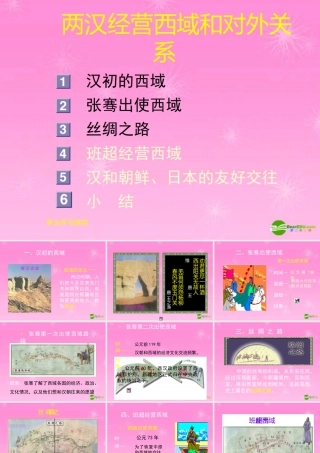 七年级历史上册 两汉经营西域和对外关系课件 新人教版 课件