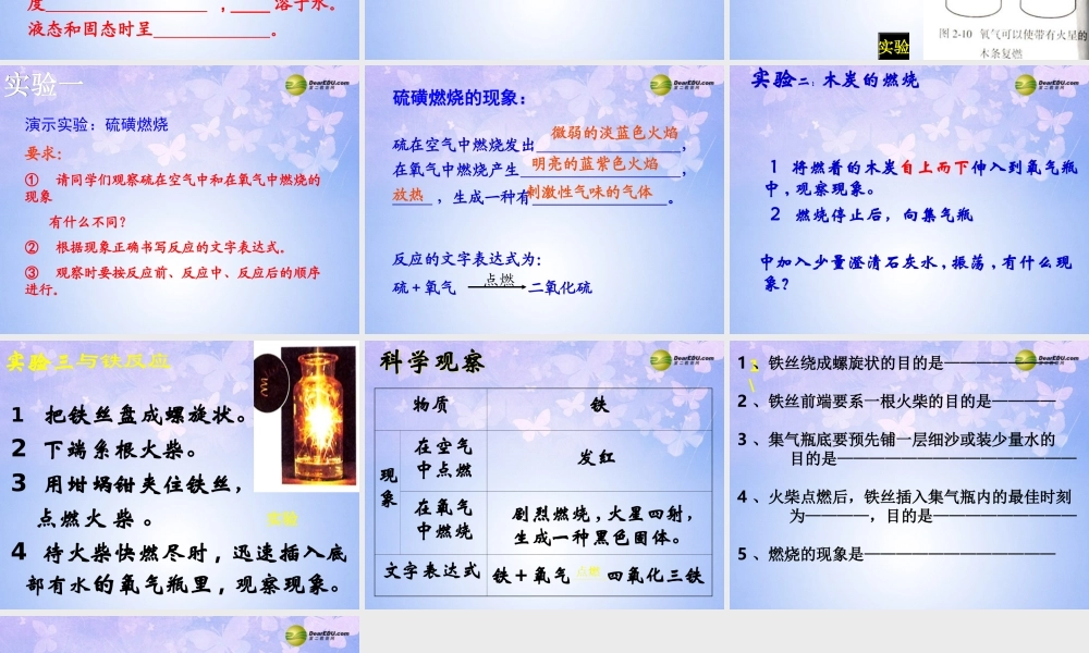 九年级化学上册 氧气的性质(第1课时)课件 新人教版 课件