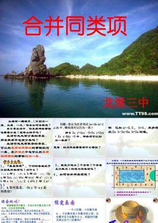 4.5 合并同类项3 浙江省初一数学(上)全部课件整理 浙教版