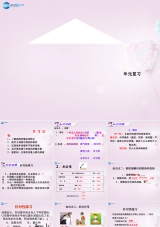 九年级化学全册 30 溶液复习课件 (新版)鲁教版 课件