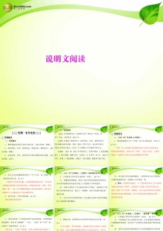 中考语文复习提能训练 说明文阅读课件(含中考真题) 课件