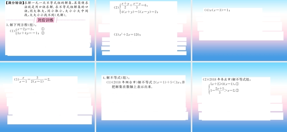 (课标版通用)中考数学总复习 第二轮 小专题集训 题型专攻 小专题(一)习题课件