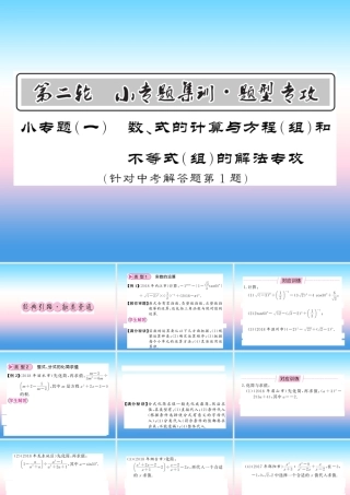 (课标版通用)中考数学总复习 第二轮 小专题集训 题型专攻 小专题(一)习题课件